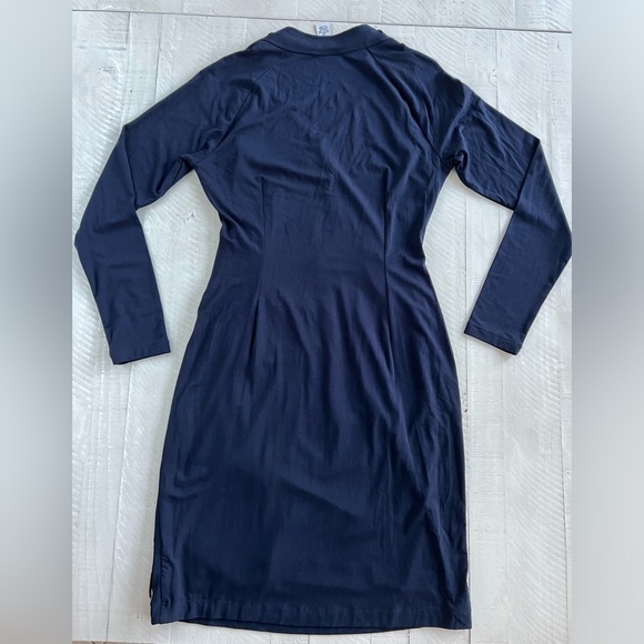 Carmen Marc Valvo Navy Cut and Sew
Faux Wrap Dress Size Large - Picture 3 of 12